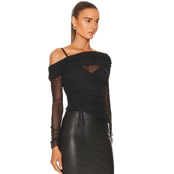 Jonathan Simkhai Nia Long-Sleeve Mesh Top XL - Picture 5 of 9